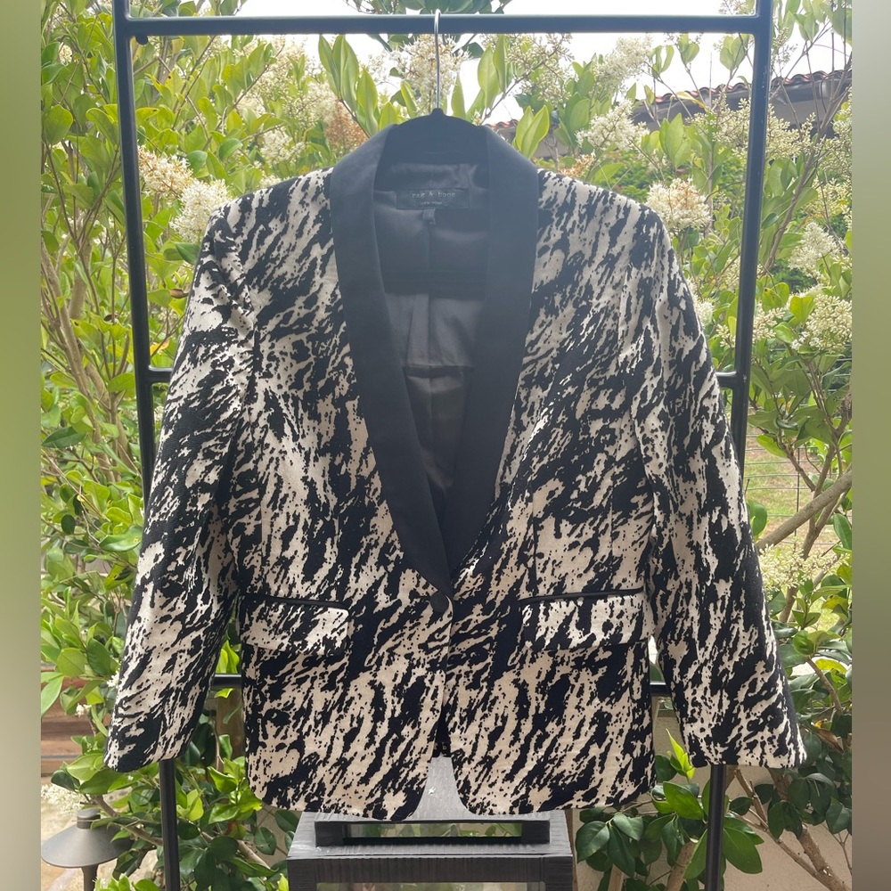 RAG & BONE Harper Tuxedo Blazer Jacket Jacquard Size 6